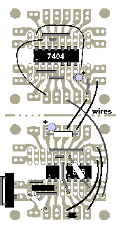 Wires between the board halves