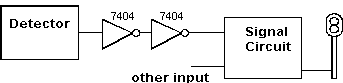Connecting a detector to a signal circuit