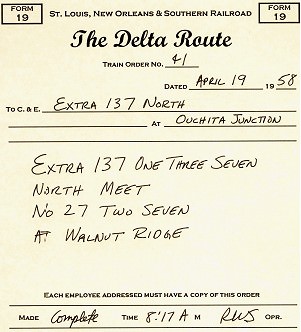 Example Form 19, St. Louis Southern Model Railroad