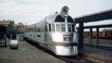 Mark Twain Zephyr in later years at Burlighton, Iowa