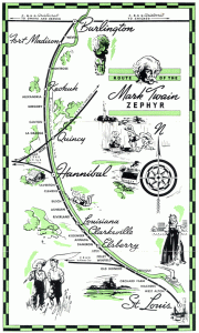 Route map of the Mark Twain Zephyr