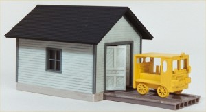 Walthers Cornerstone Built-ups "Speeder Shed & Speeder" 933-2811