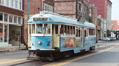 Memphis Streetcar Near Central Station