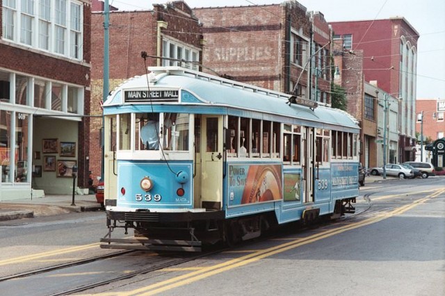 Memphis Streetcar Near Central Station