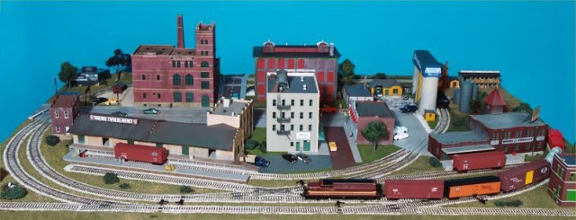 The "railroad avenue" side of the layout.