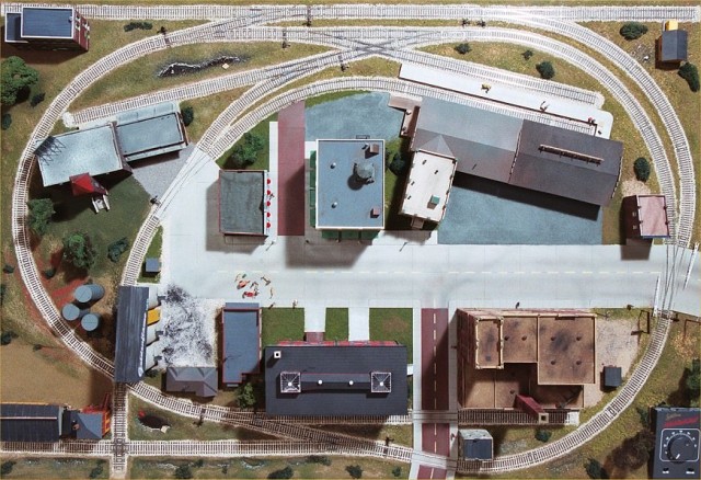 Overhead view showing the location of the major structures.