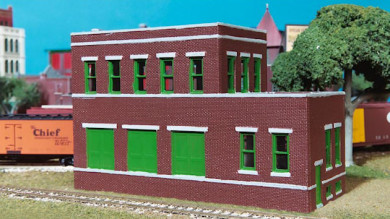 HO Scale Model Buildings on the Gateway Central IX Railroad Layout