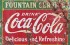 Coca-Cola Fountain Service Weathered Metal Sign