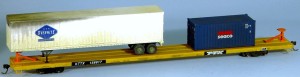 KTTX #158917 Modern Flat Car with Container and Trailer Loads
