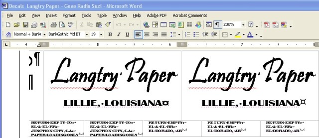 Word Processor Custom Decals