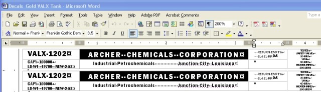 Word Processor Custom Decals