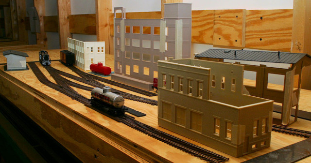 Planning Photo of the Right Side of the Gateway Central XV HO Scale Switching Model Railroad