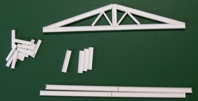 I made my own trusses out of styrene strips.