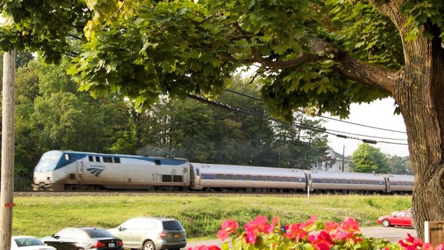 Amtrak's Pennsylvanian headed west towards Pittsburgh