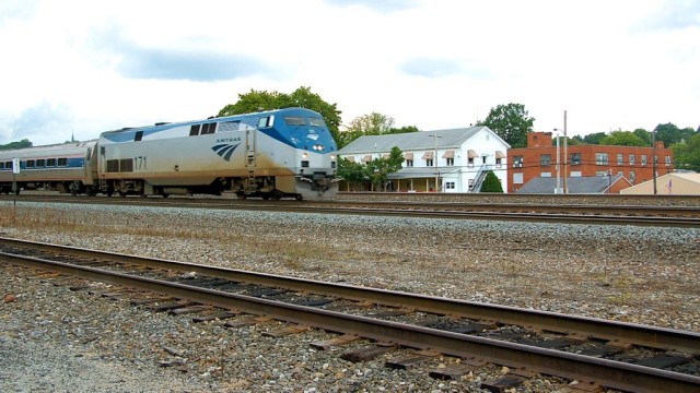 Amtrak's Pennsylvanian is westbound towards Pittsburgh