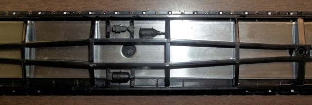 Underframe with brake components added.