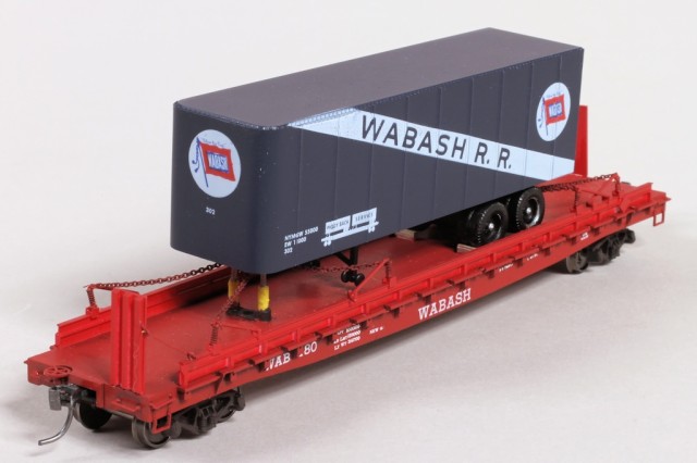 Completed Wabash flat car and trailer