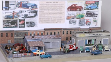 1949 Morgan Auto Sales HO Scale Diorama