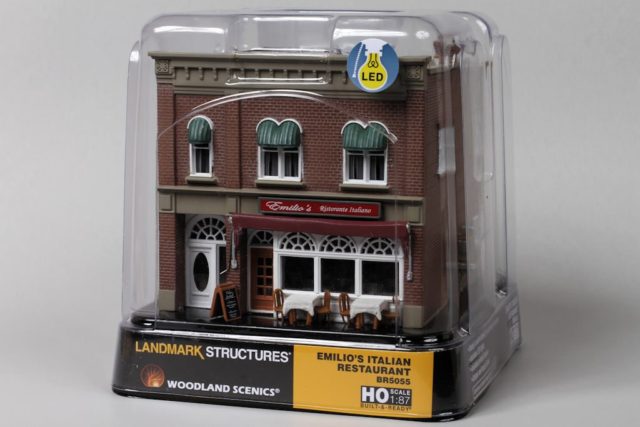 Woodland Scenics Built-&-Ready® HO scale Emilio's Italian Restaurant.