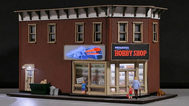 Menard's HO Scale Lighted Hobby Shop