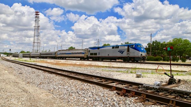 Amtrak’s “Saluki,” calls at Centralia at 1:10, about 55 minutes late. Part of Amtrak’s Illinois Service offerings, the Saluki will terminate at Carbondale, Illinois. The town also is served by the “Illini” between Carbondale and Chicago, and the “City of New Orleans” between Chicago and New Orleans.