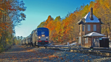 My very most favorite railroad shot. This is at MG, halfway down the mountain between Gallitzin and Altoona, Pennsylvania. It is a couple of miles before the train starts around the world famous Horseshoe Curve. This is a highly desired location for rail photographers visiting the Horseshoe Curve.