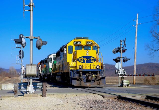 At Dozier Crossing east of Pacific, Missouri, along the old Frisco line.