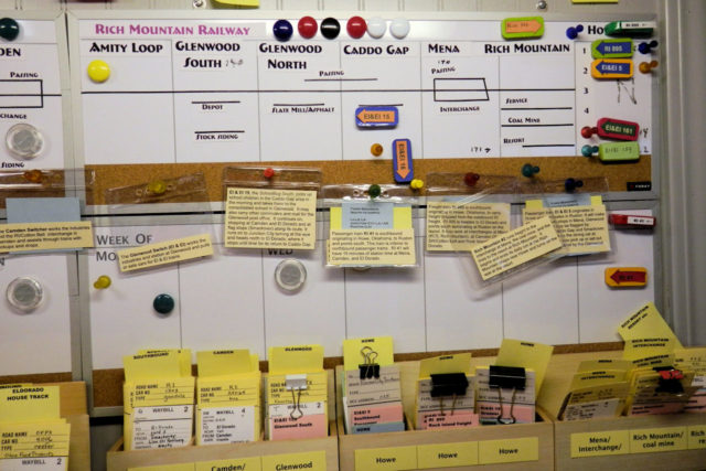 Magnetic dispatcher sheet.