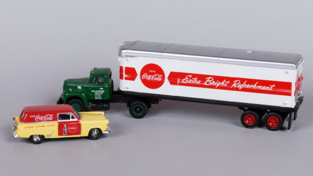 Mini Metals delivery wagon and Aero van trailer